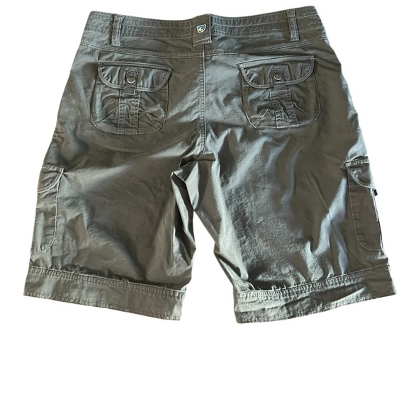 KUHL WOMEN’S OUTDOOR ADVENTURE SHORTS ARMY GREEN SIZE 14 - Picture 2 of 10